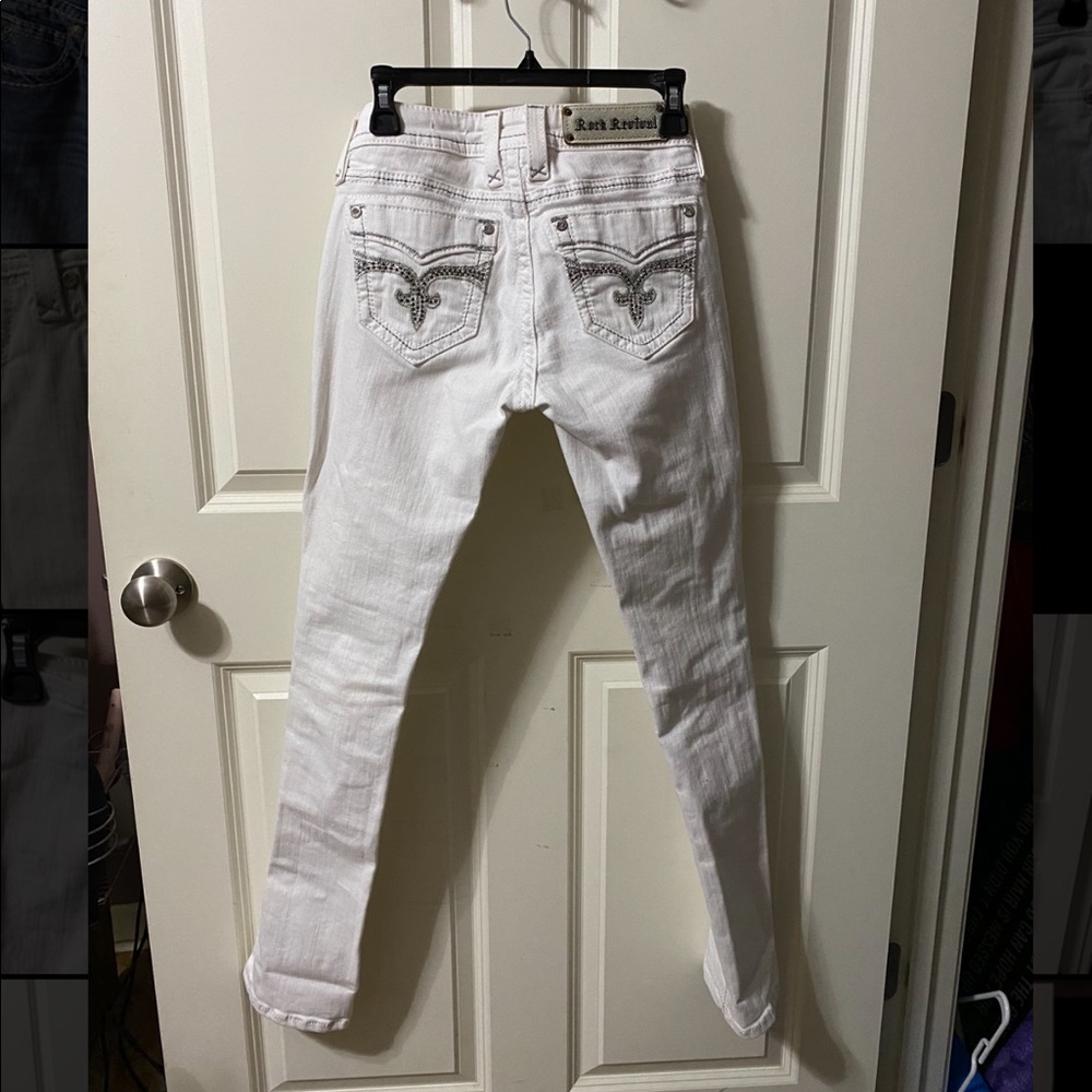 Rock Revival Sapphire Straight White Size 27 Buckle